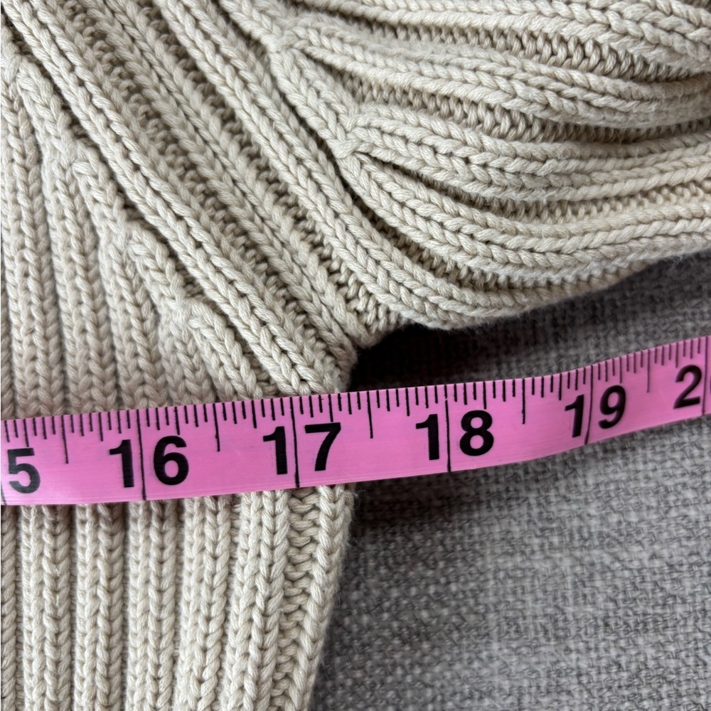 Eddie Bauer Women's Beige Oatmeal Ribbed Cardigan Fisherman core Heritage Small - Picture 10 of 10